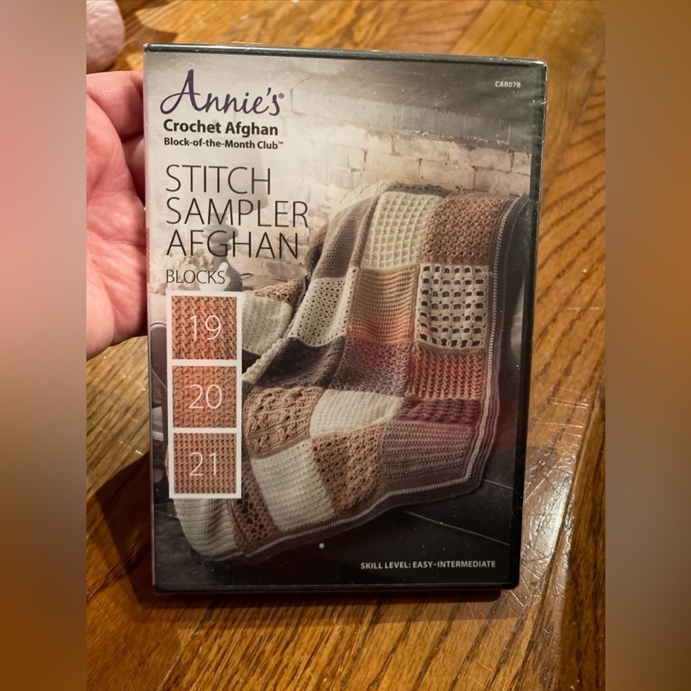 Annie’s Crochet Afghan Stitch Sampler Blocks 19 20 21 DVD Easy-Intermediate